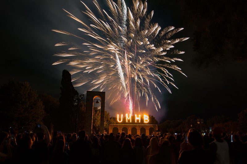 Photo of fireworks display at Homecoming