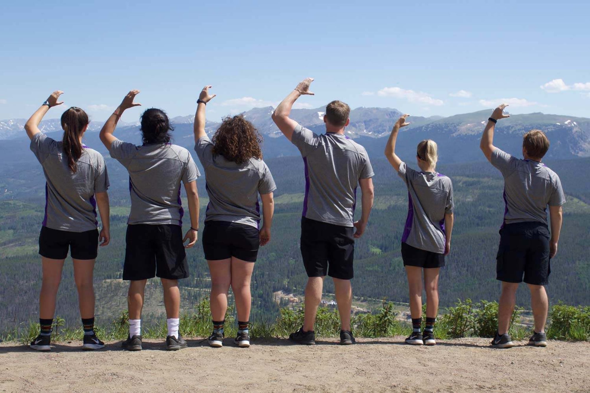 Rec Staff admires the mountains of Colorado