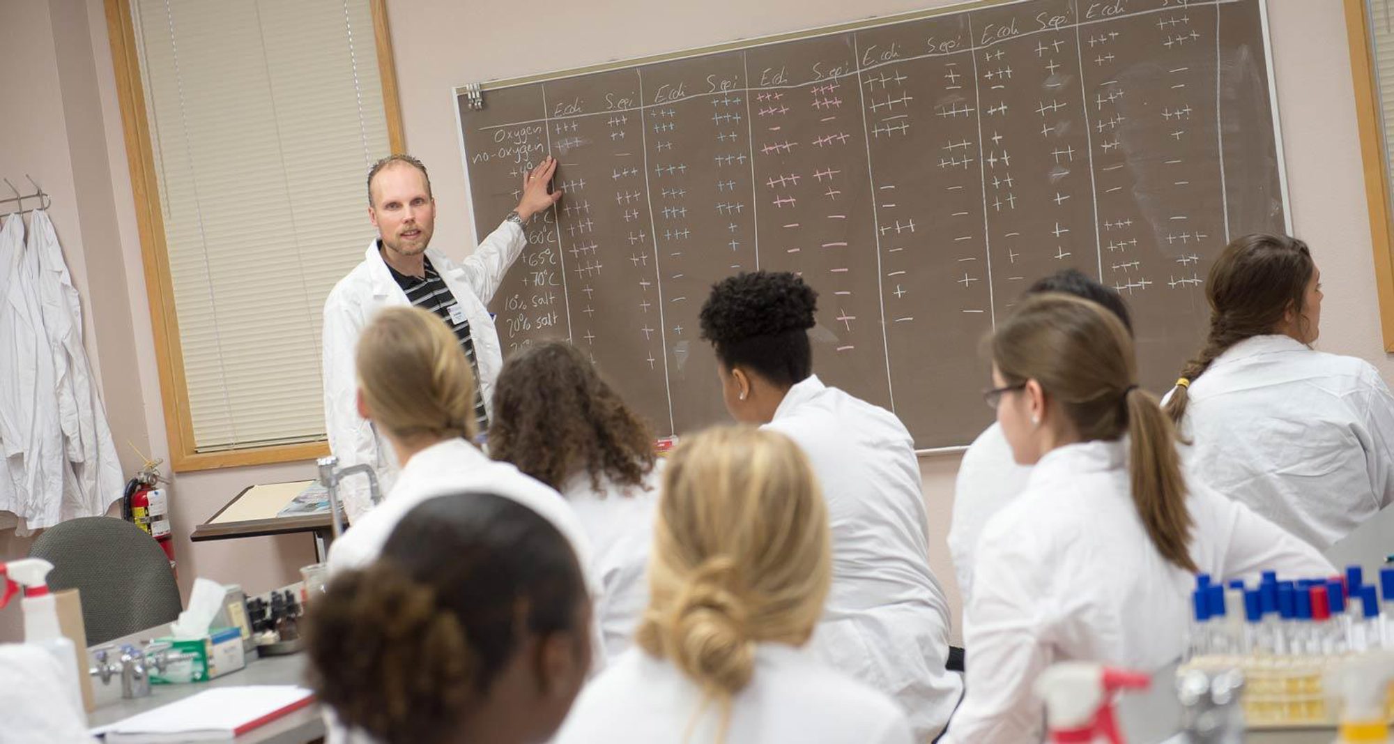 Biology class at UMHB Biology class at UMHB