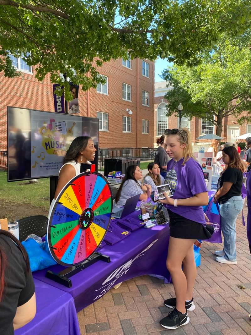 Big Fair Spin the Wheel activity with Dr. Britt and students