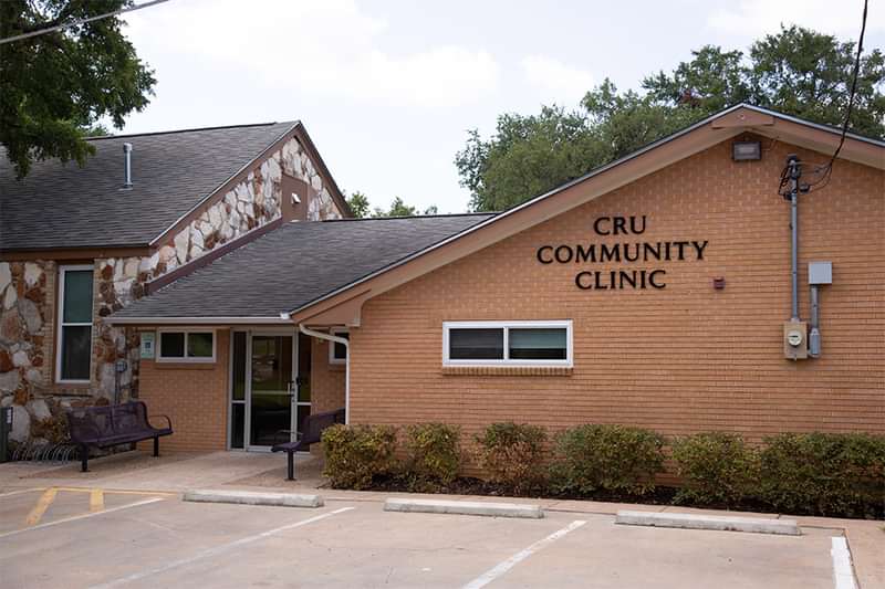 The exterior of the Cru Community Clinic
