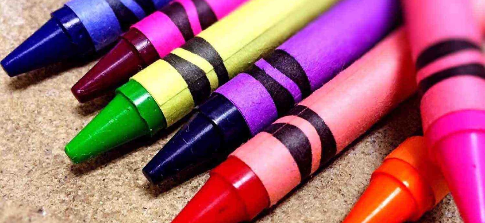 Crayons for bachelor in education early childhood students.