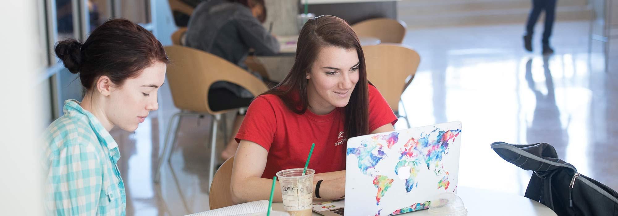 Degree in political science students working on project at 麻豆视频.