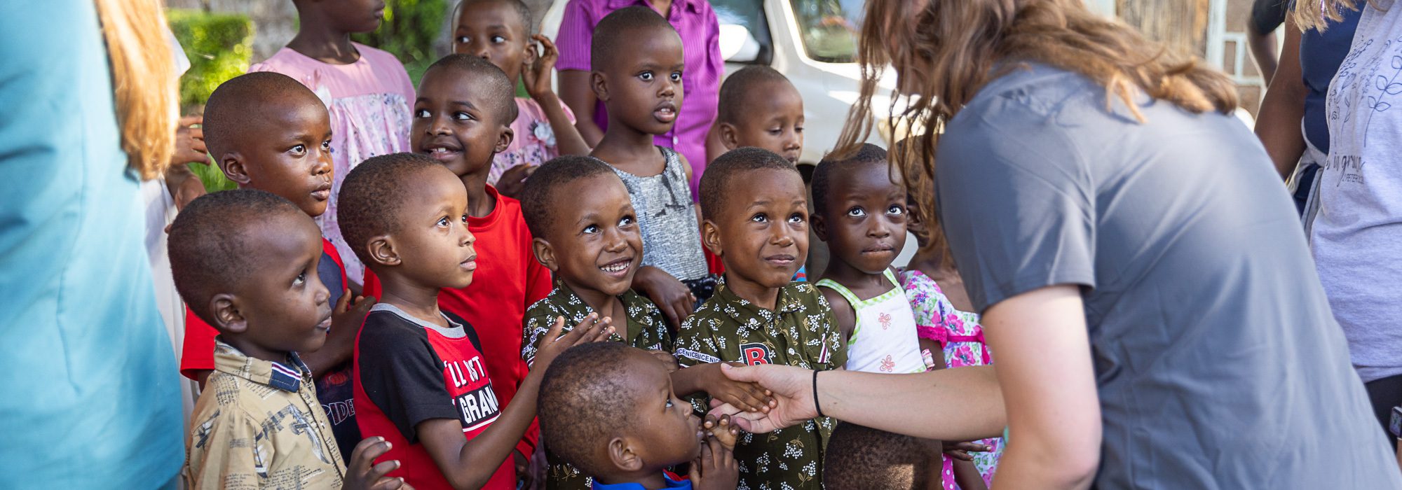UMHB student sharing love, purpose and joy with children in Kenya.